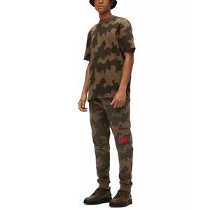 HUGO by Hugo Boss Men's Dromwell Camo Cargo Sweatpants - Brown XL